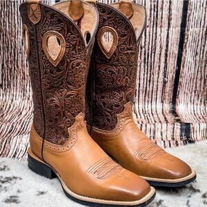 Twisted X Ruff Stock Western Performance Boots- Broad Square Toe